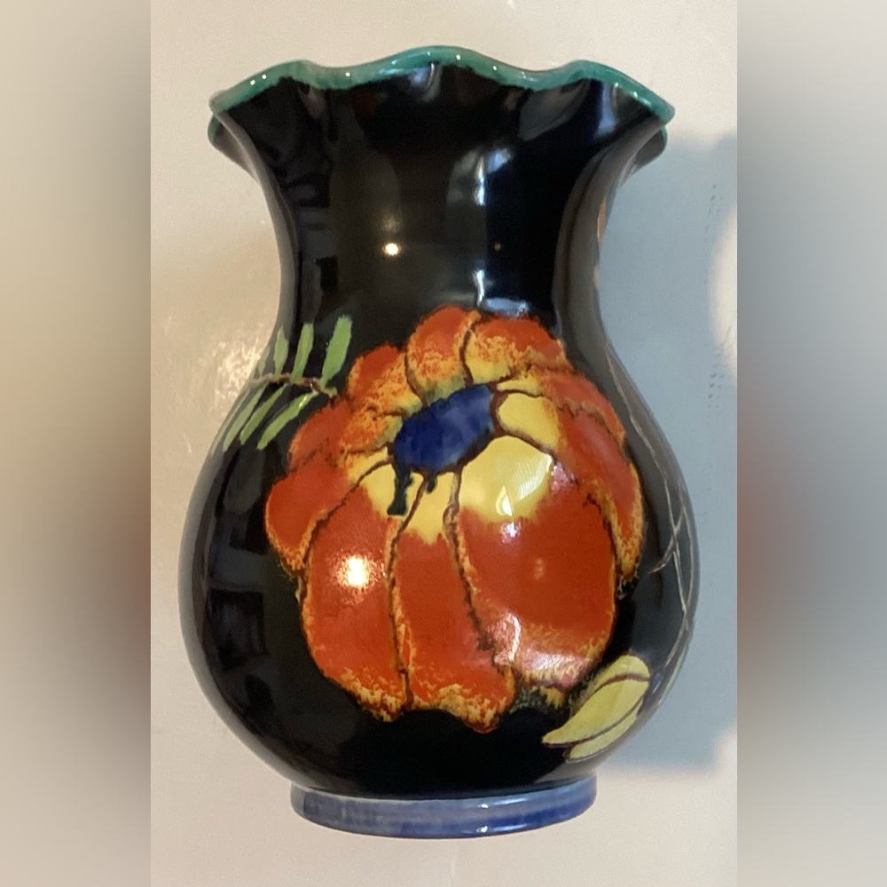 Vintage Rosenthal Keramik Handcrafted/Handpainted Floral.  Beautiful fall Vase